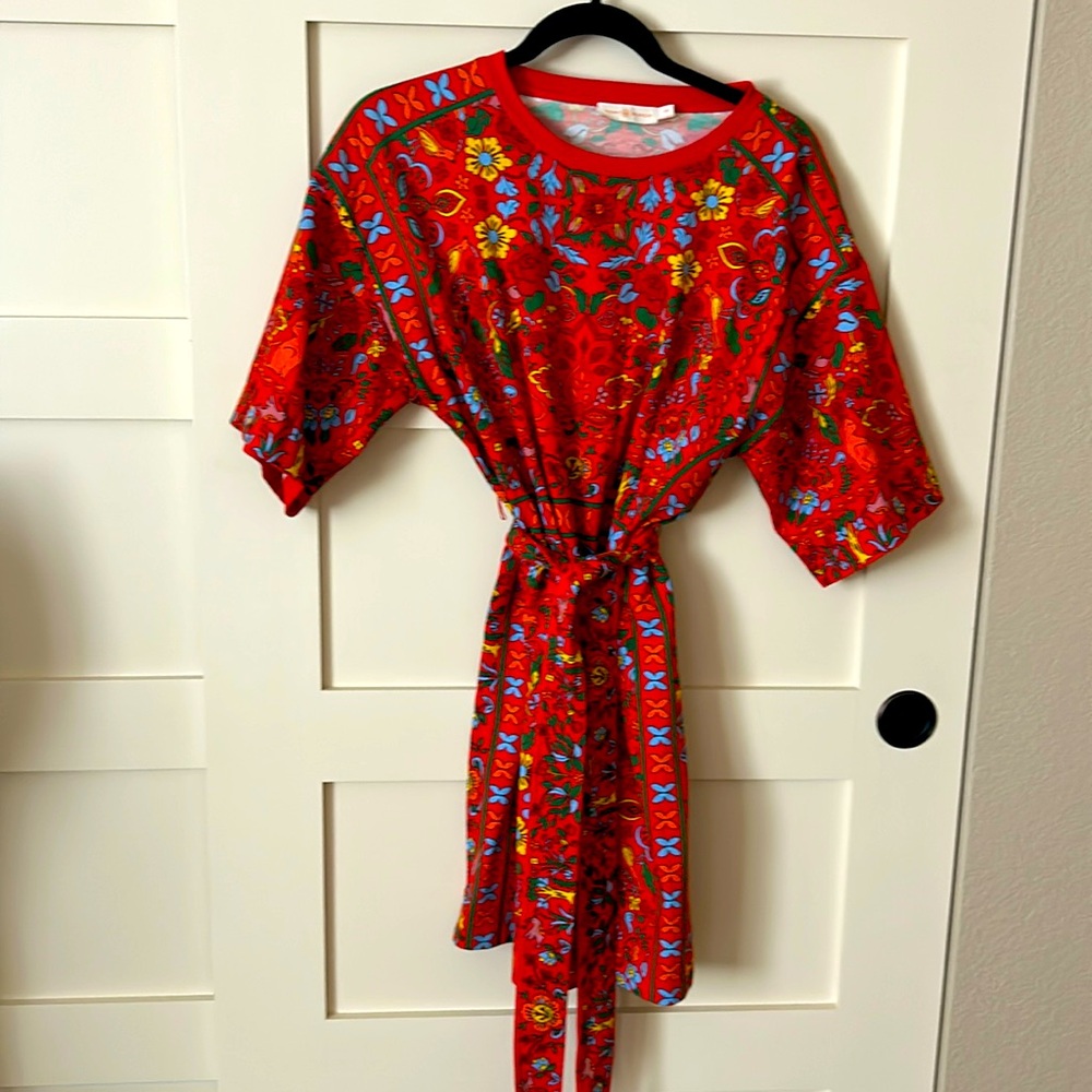 Tory Burch orange/red print dress